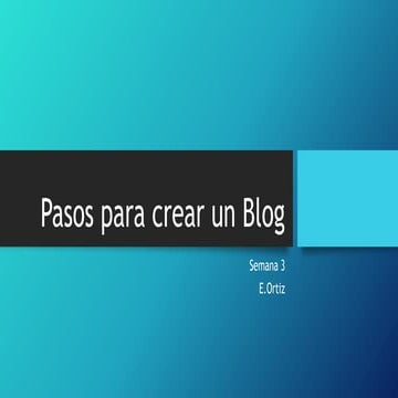 Pasos para crear un blog v1