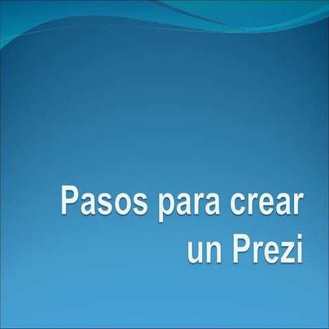 Pasos para crear una Presentación en Prezzi