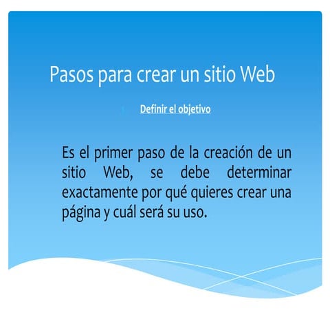 Pasos para crear un sitio web