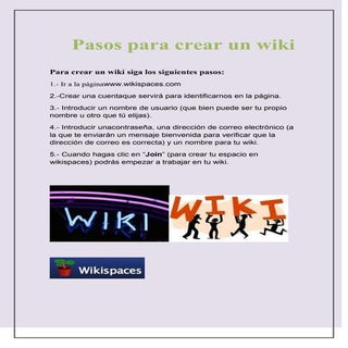 Pasos para crear un wiki