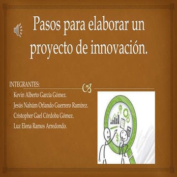 Fases e ideas para un proyecto de innovación | PPTX