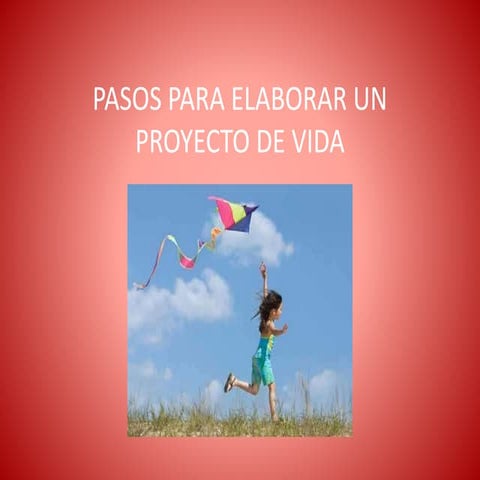 Pasos para elaborar un proyecto de vida