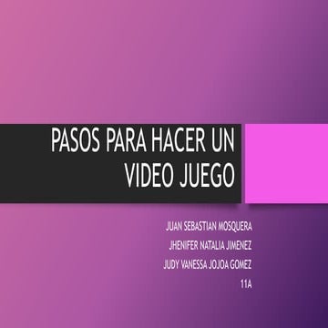 Pasos para hacer un vídeo juego