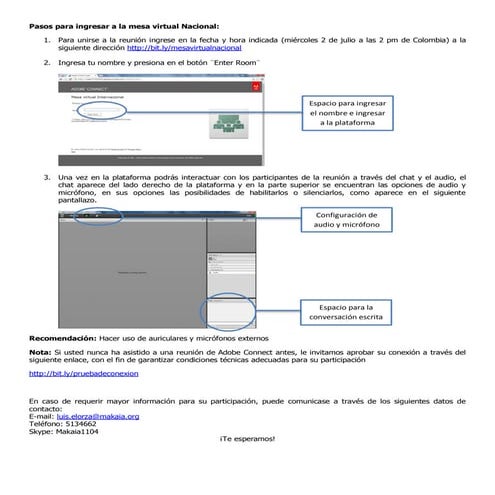 Pasos para ingresar a la mesa virtual nacional