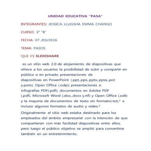 Semejanzas y diferencias entre SlideShare y Prezi | PPTX