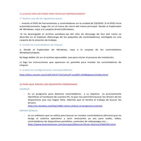 Pasos para instalar controladores