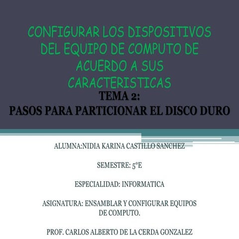 Particionar un disco duro | PPTX