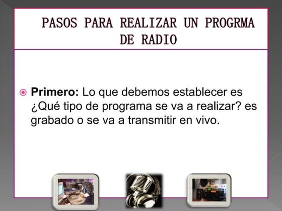 Estructura de un programa radial | PDF