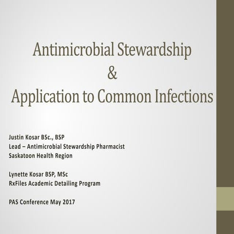 Antimicrobial Stewardship and Applications to Common Infections