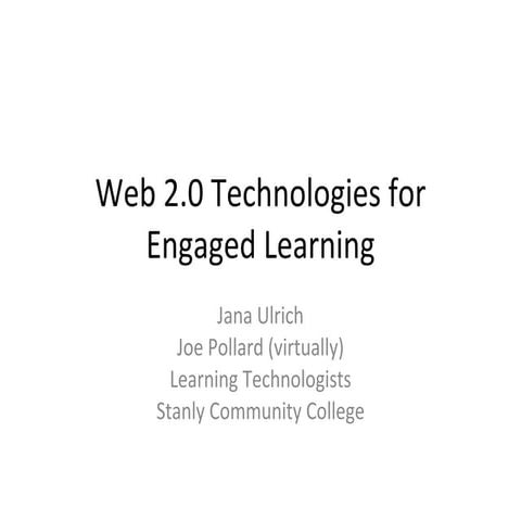 Web 2.0 for Passages 2008