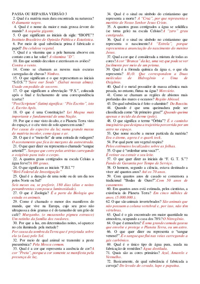 Passa ou repassa 3