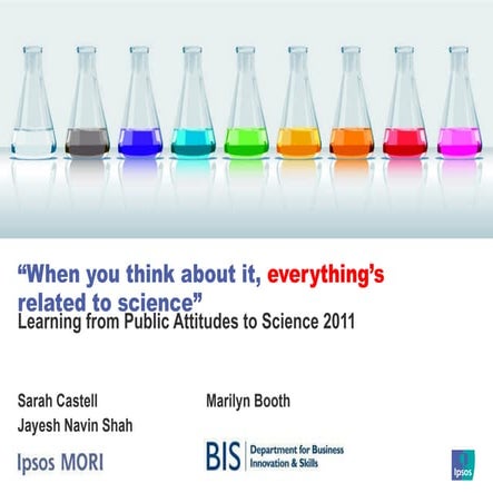 Understanding Attitudes to Science: Reviewing Public Attitudes Research ...