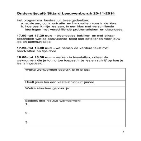 Passend onderwijs hoe doe je dat in de klas 20112014