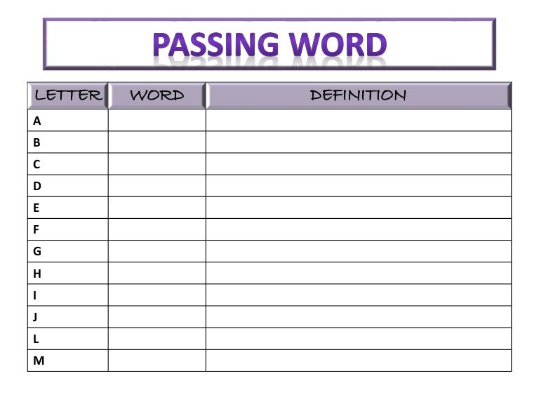 passing-word