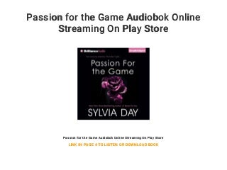 Passion for the Game Audiobok Online Streaming On Play Store