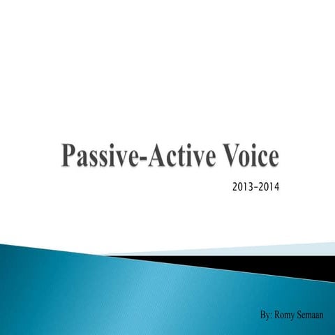 Passive active voice