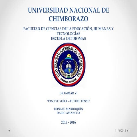 Passive voice-future