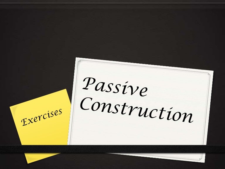 Passive constructions
