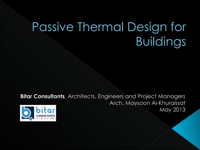 A Presentation on Passive Design Strategies in Architecture | PDF