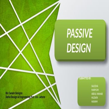 Passive Design Techniques Presentation Bin Saram Designs | Delta Design & Eng...