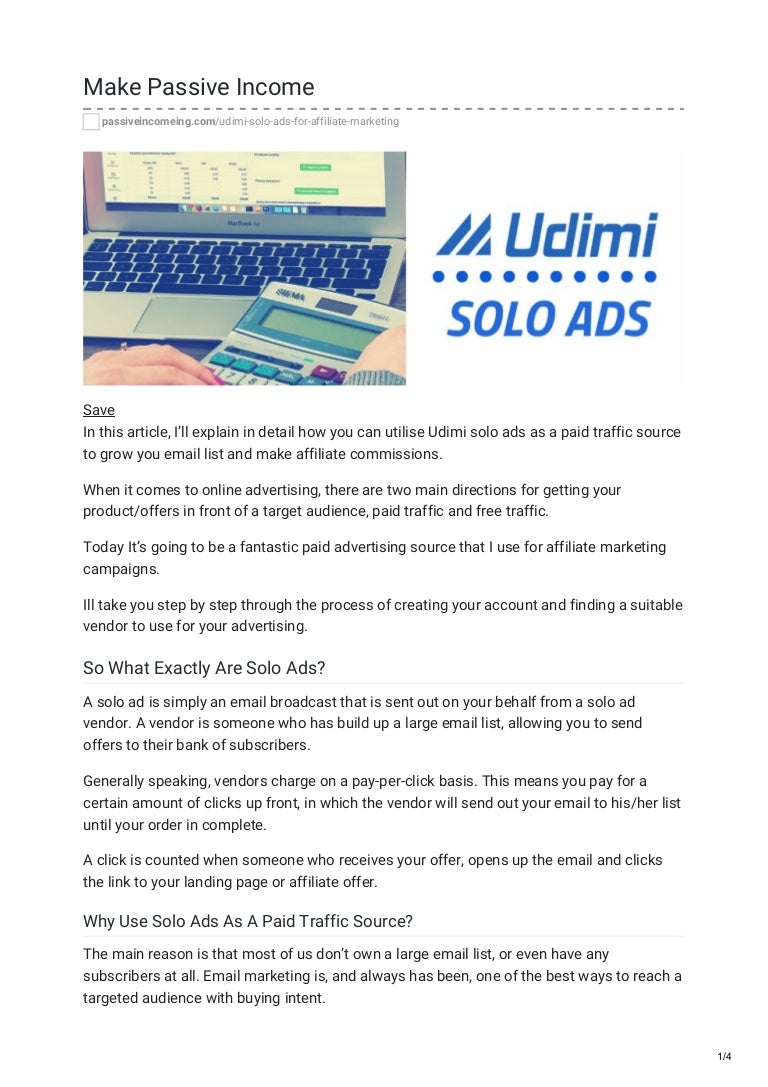 Udimi Review and Case Study: Do Solo Ads Work in 2018?