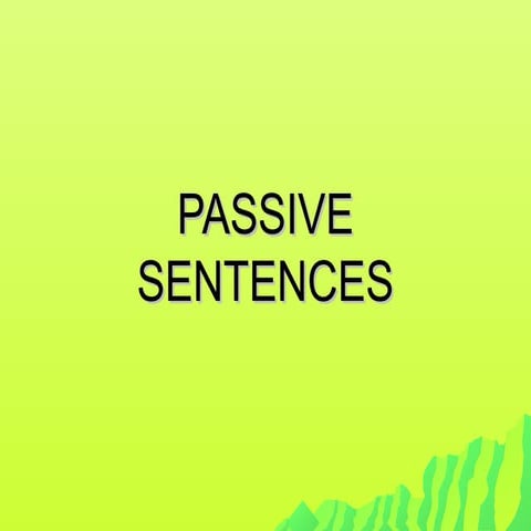 Passive sentences