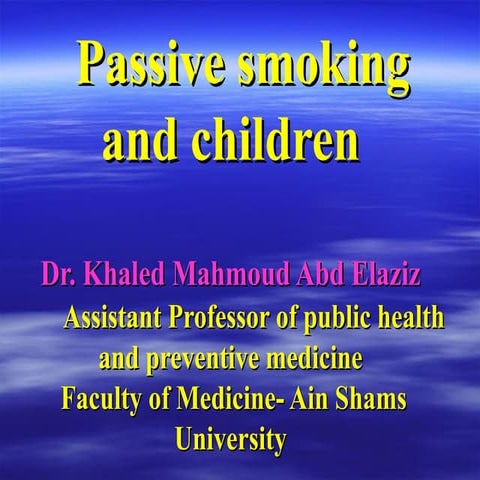 Passive smoking and children