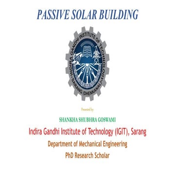 Passive solar building