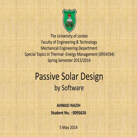 Passive solar design by software 