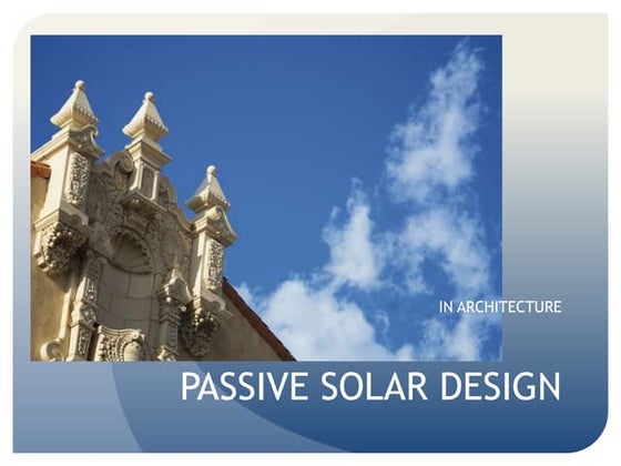 Passive Architecture Case Examples | PDF