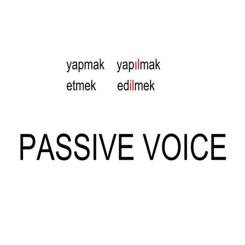 Passive tenses