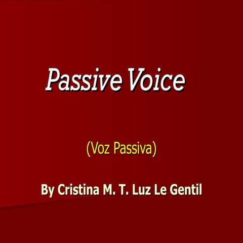Passive Voice