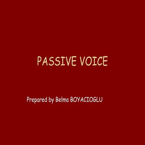 Passive Voice