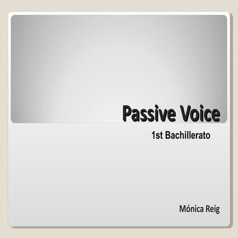 Passive voice