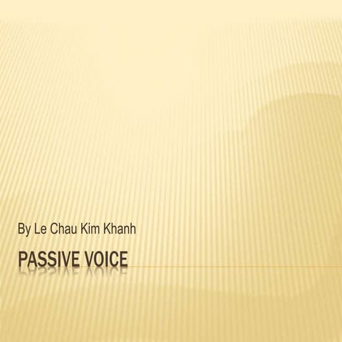 Passive voice