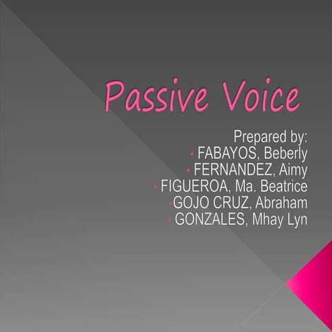 Passive voice