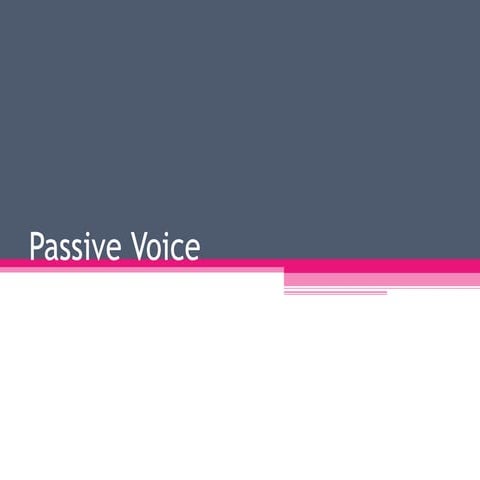 Passive voice