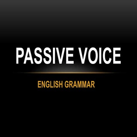 Passive Voice