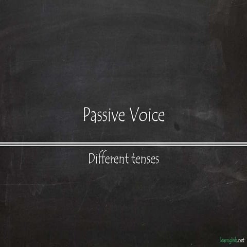 Passive Voice Tenses | PPTX