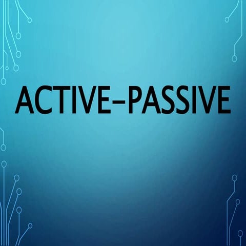 Passive voice class 8th