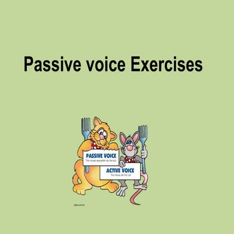 Passive voice exercises