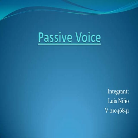 Passive voice ingles
