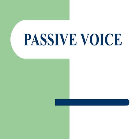 Passive voice presentación 3º