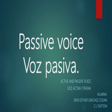 Passive voice sindi sanchez ci 26471354