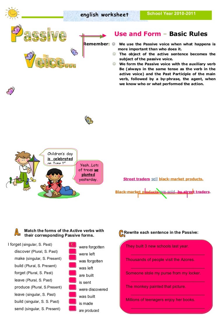 Passive voice worksheet