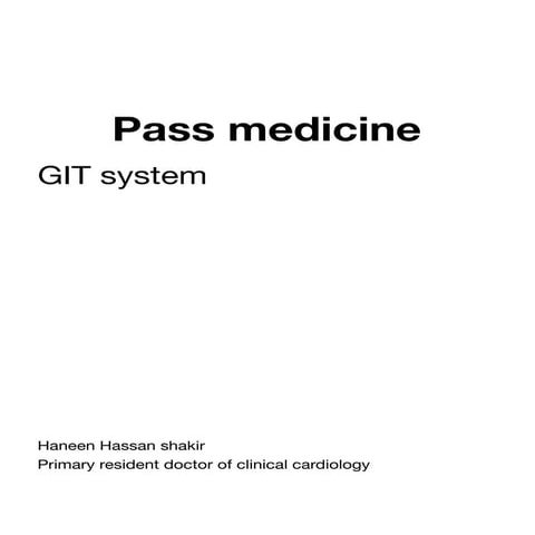 Pa`ss medicine GIT system for mrcp part 1pdf