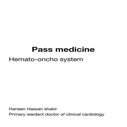 Pa`ss medicine hemato ~onchology system..pdf