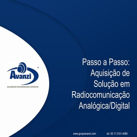 Passo a passo  aquisição de solução em radiocomunicação digital 