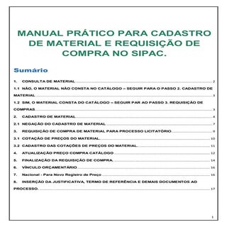 Passo a passo compras sipac