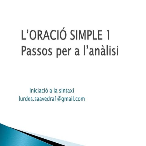 Com s'analitza sintàcticament una oració? Primers passos per a l'anàlisi